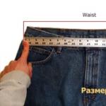 Как определить размер мужских джинсов